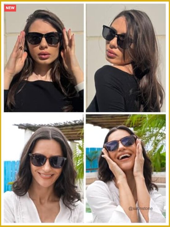 3 Pack Polarized Sunglasses for Women - Trendy Round Frames Lightweight UV400 main image 7